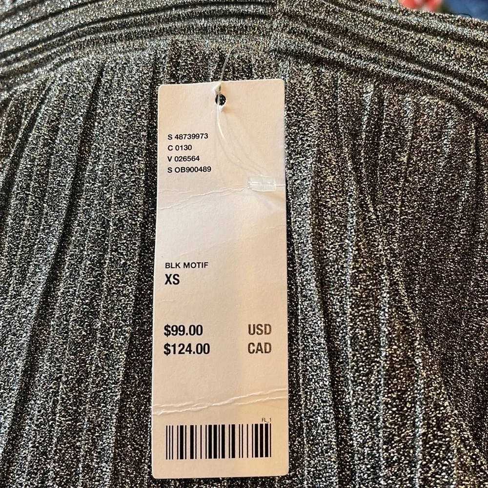 Urban Outfitters Womens Florence Metallic Mini Dress Size XS Silver Holiday NWT